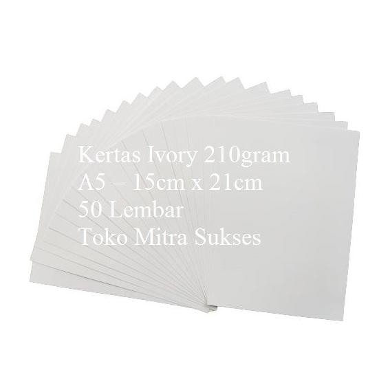 

Kertas Ivory 210gram A5 isi 50 Lembar AST