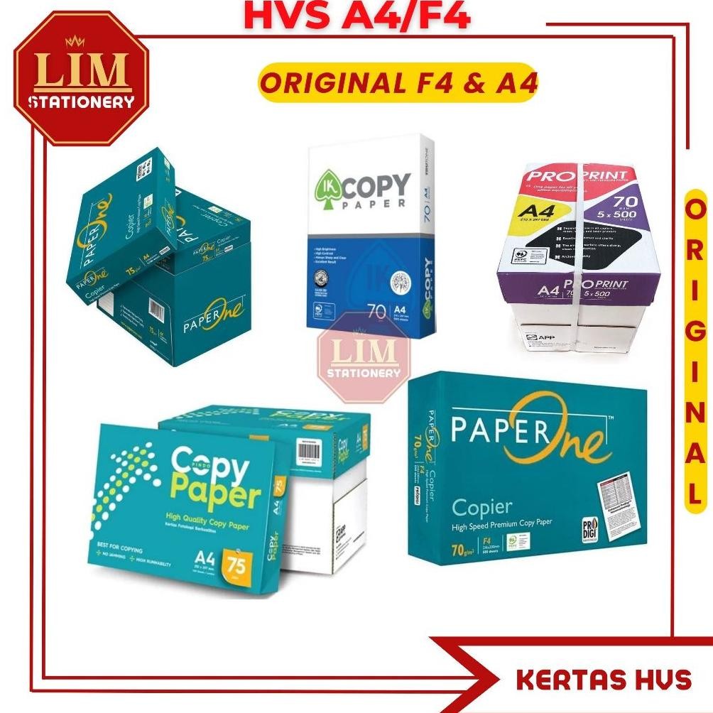 

(INSTANT) LENGKAP HVS A4 75 - 1DUS/5RIM KERTAS HVS F4/A4 AST