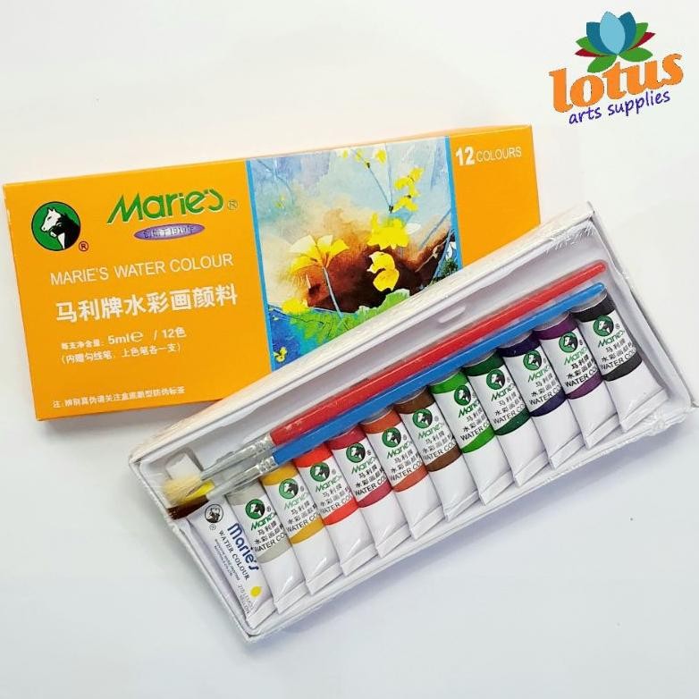 

Maries Water Colour Set 12 warna x 5ml tube AST
