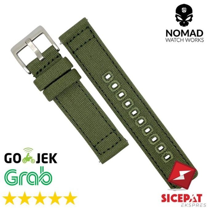 Tersedia 22 MM - CANVAS STRAP - TALI JAM TANGAN KANVAS DW SEIKO - OLIVE HIJAU