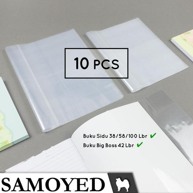 

Sampul Buku Tulis Plastik Transparan / Bening / Plastic Transparent / Clear Slip On Book Covers Samoyed Bkcv-Ps Uk. Sidu / Quarto / Kuarto / Kwarto / Big Boss / Boxy Co