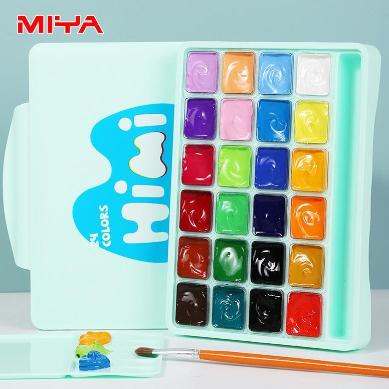 

Cat Air Gouache MIYA HIMI Gouache Basic Set Colour 18 X 30ml Paint Set 18/24 Warna AST