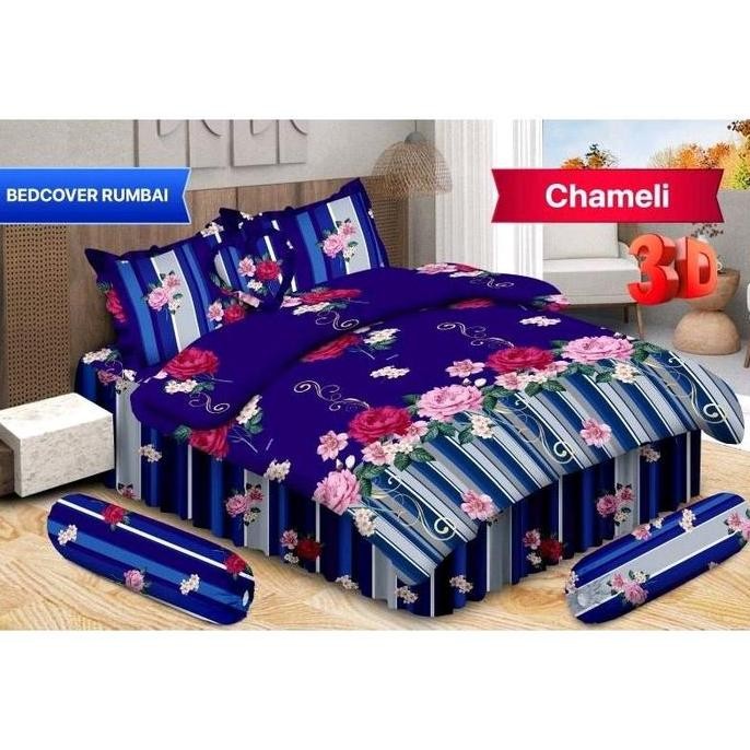 BONITA - Bedcover Rumbai Ukuran King 180x200 Bed Cover Set Bonita Rumbay