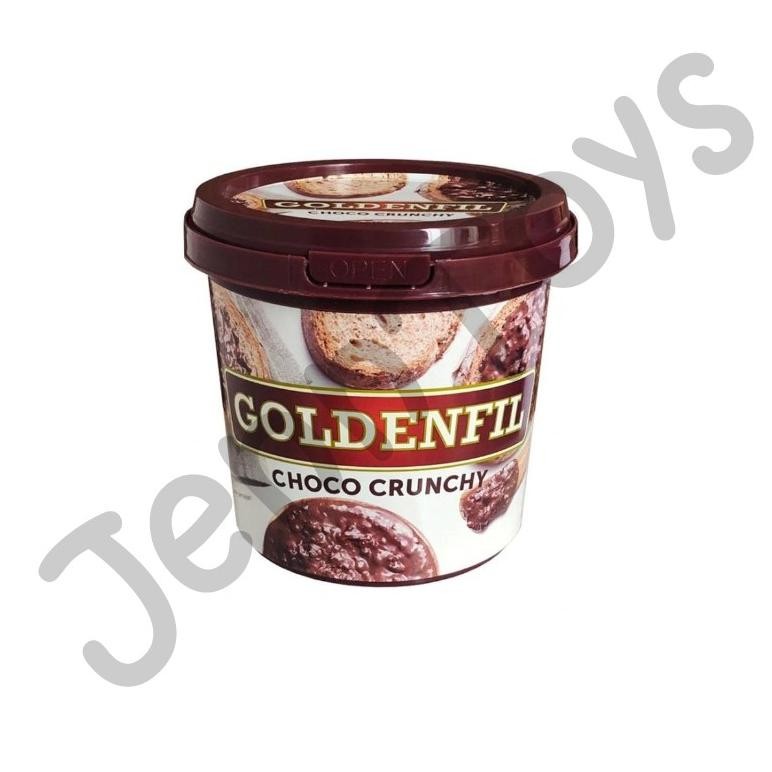

JennToys - (GROSIR) GOLDENFIL Selai Coklat CHOCO CRUNCHY 1 KG | Chocolate Crispy Spread Filling