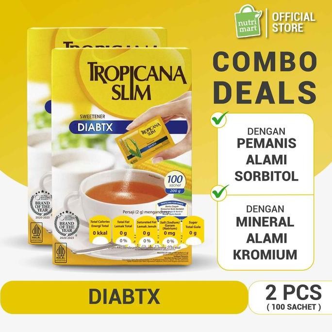 

Twin Pack Tropicana Slim Diabtx 100 Sch - Pengganti Gula Diabetesi