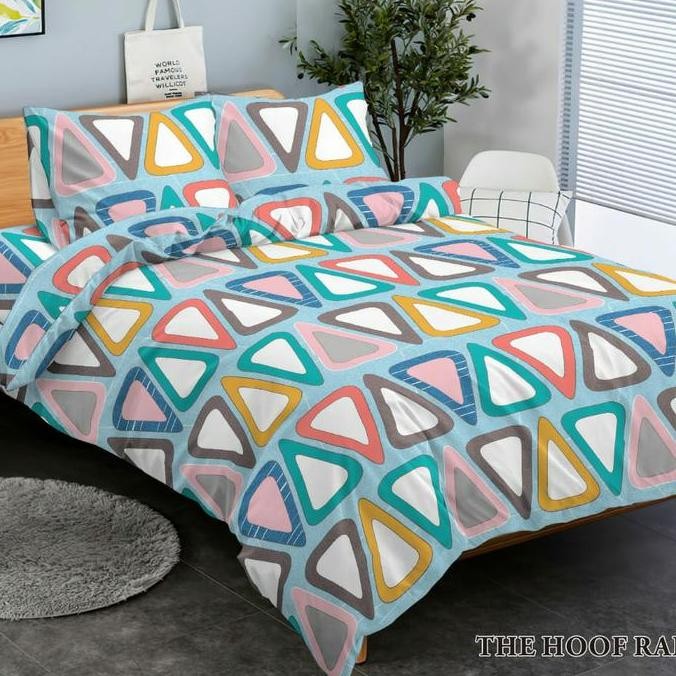 Sprei Halus katun single 120x200 rumbai, 120x200 (Hoof Rainbow)