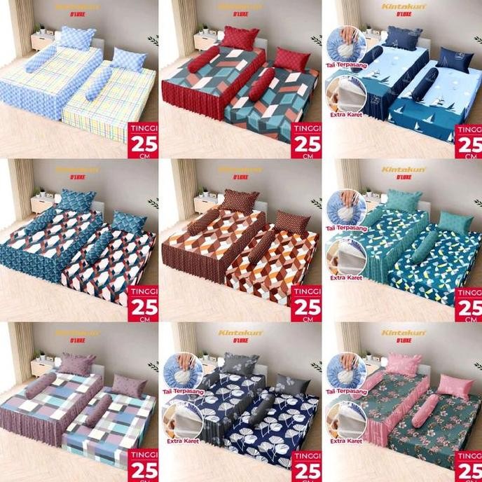 sprei ukuran 120x200 sorong deluxe kintakun - seprei 2in1 dluxe kintakun - seprei 2 in 1 sorong kint