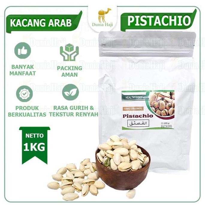 

Kacang Pistachio / Fustuk / Ketawa Oleh Oleh Haji Dan Umroh Murah 1Kg