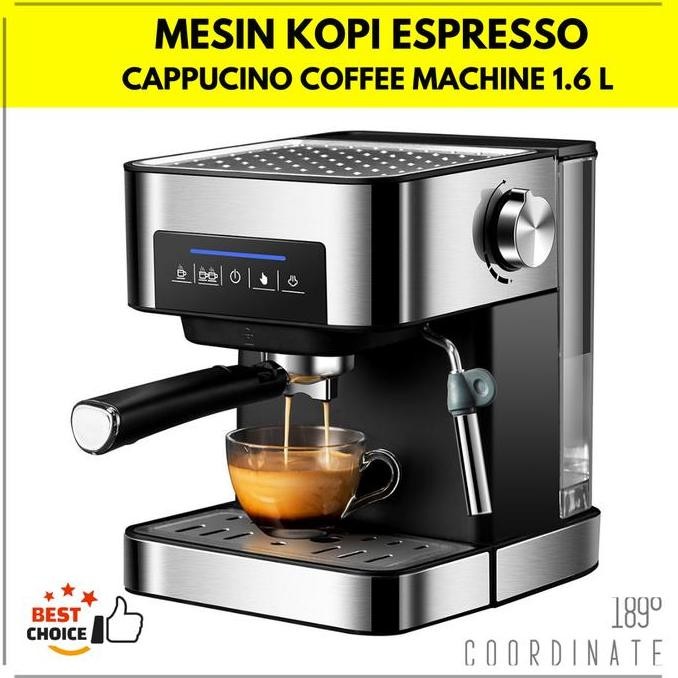 MESIN KOPI ESPRESSO OTOMATIS CAPPUCINO COFFEE MACHINE FROTHING SUSU