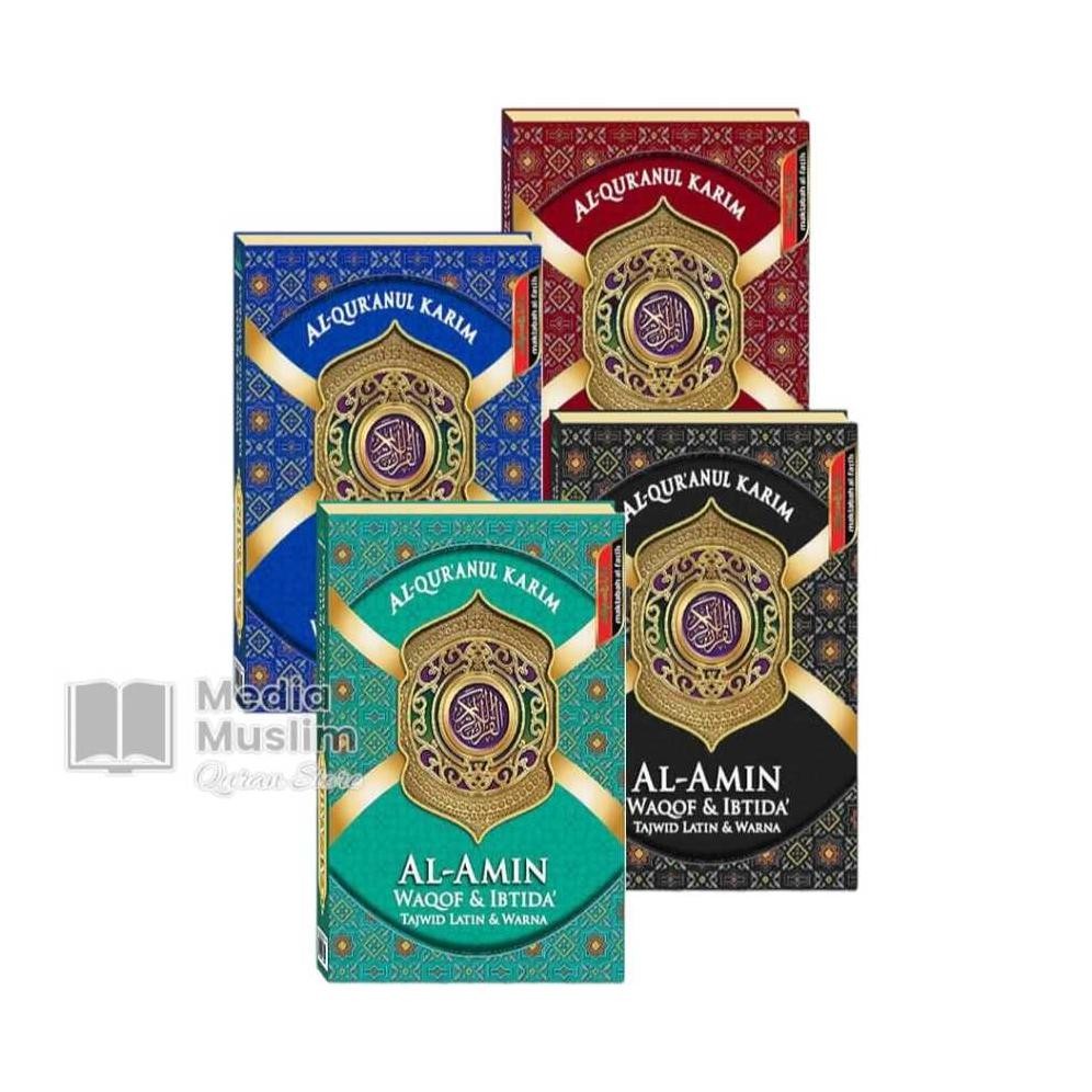 AL-QUR'AN Al-Amin Waqof & Ibtida Tajwid Latin & Warna A4 Non Terjemah Al Quran Al-Amin HC Waqaf Ibti
