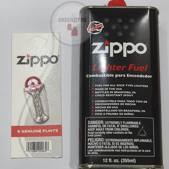 

Paket Hemat Fluid Zippo ( Minyak ) 355Ml + Flint
