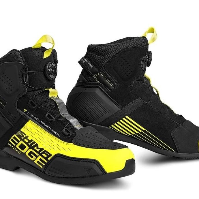 SEPATU TOURING SHIMA EDGE VENTED YELLOW FLUO SHOES RIDING TOURING MURAH