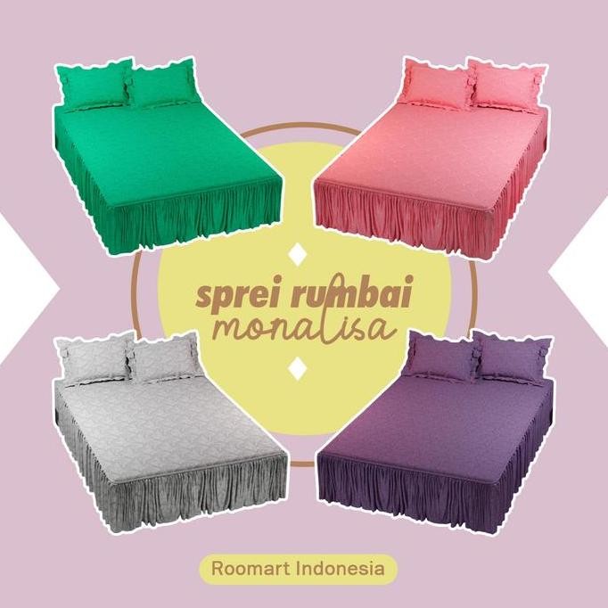 Sprei Rumbai Monalisa Polos Emboss Ukuran 160x200