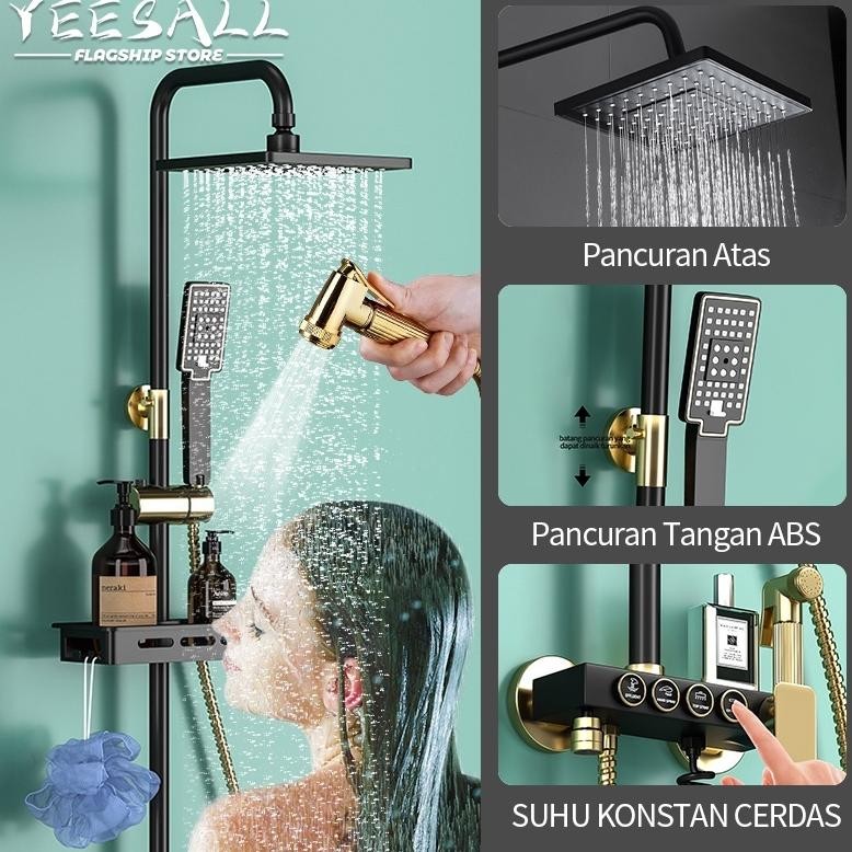 Black Gold Kamar Mandi Shower / Shower Set / Shower Kamar Mandi 4 Dalam 1 Set