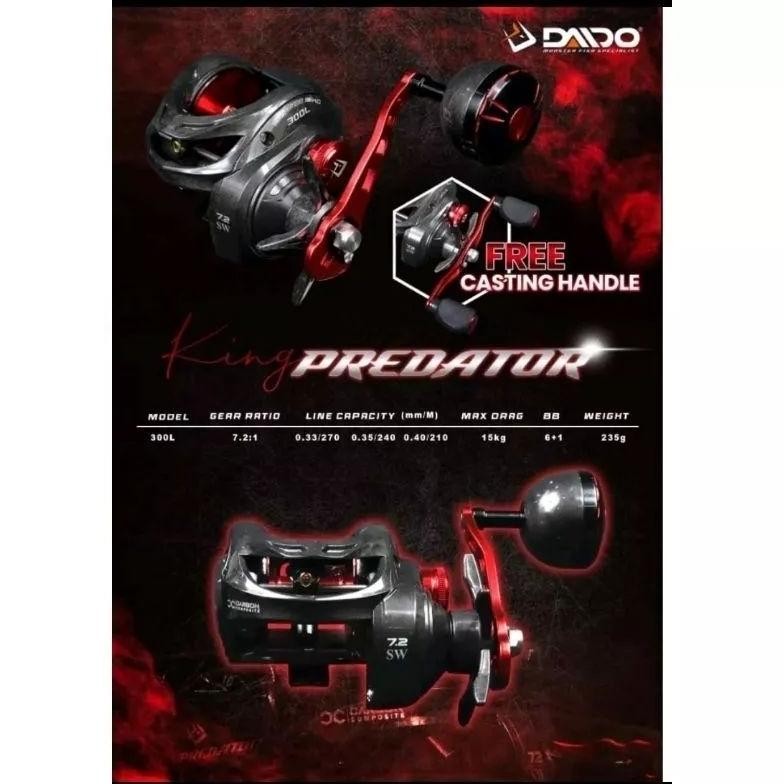 Reel Daido BC Predator 200 Pro II , King Predator 300L 400L, Predator Finesse 150SW,