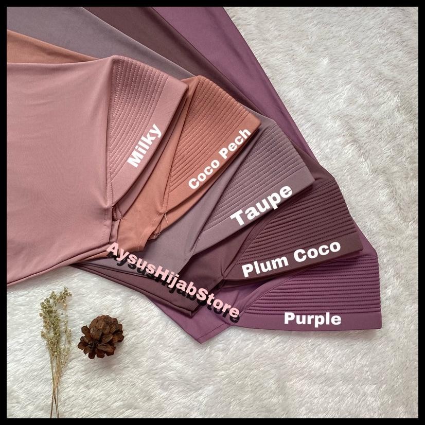 HIJAB SPORTY | HIJAB INSTAN | HIJAB SPORT POLOS SPANDEK JERSEY POLOS (PET LEBAR)