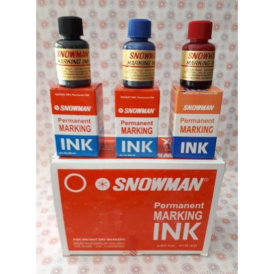 

Isi Ulang Tinta Permanen/Refill Ink Spidol Snowman Permanen Marking Co