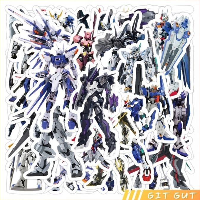 

Sticker Pack Stiker Vinyl 50 Pcs Mobile Suit Gundam Mecha Robot Co
