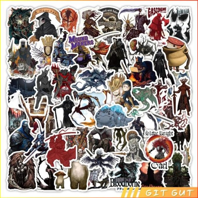 

Sticker Pack Stiker Vinyl 50 Pcs Dark Souls Bloodborne Game Co