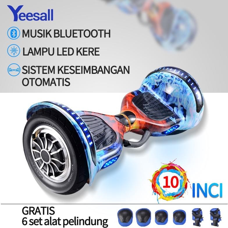 New Smart Balance Wheel Mobil 10 Inch Dewasa Berjalan Dua Roda Somatosensori Portabel Listrik Parale