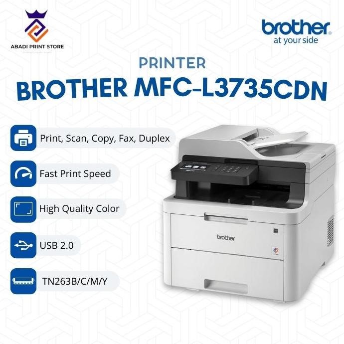 Printer Brother Mfc-L3735Cdn / L 3735 Cdn / L3735-Cdn New Stok