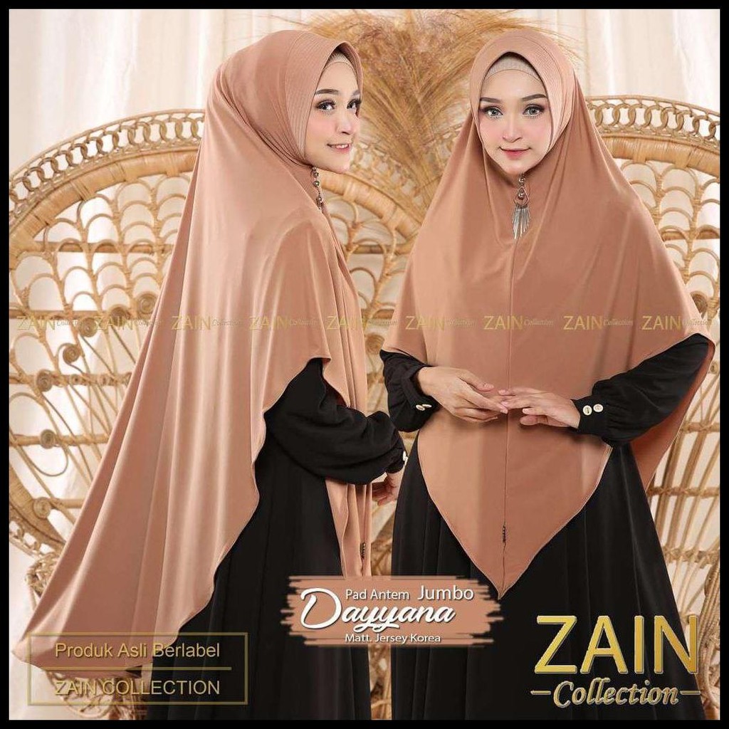 00222 ZAIN COLLECTION DAYYANA JUMBO HIJAB KHIMAR SYARI ORI ZAIN COLLECTION
