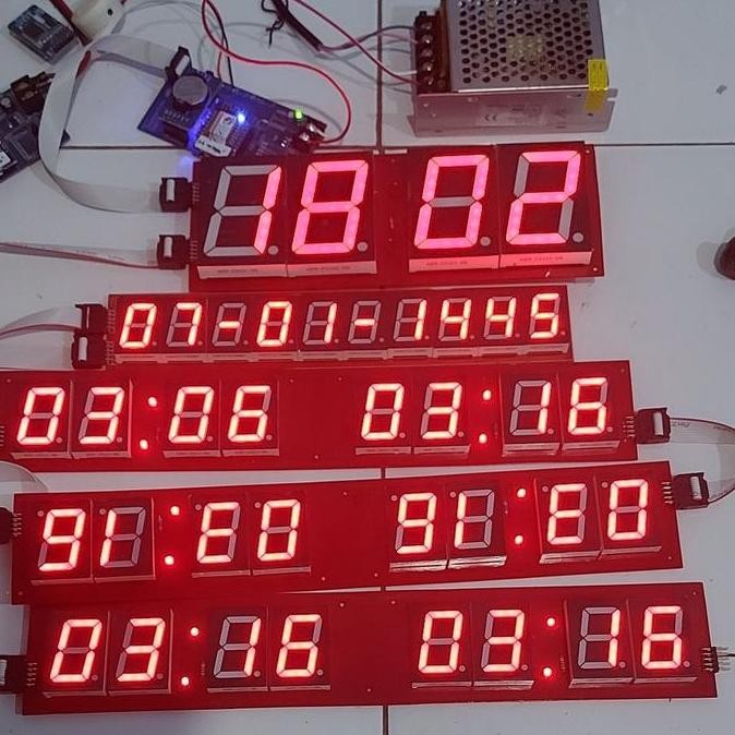 

Kit Modul Jadwal Sholat Digital Otomatis Jam 3" Kalender 1"Jadwal 1.5" Co