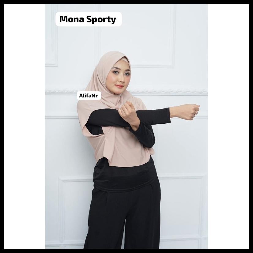 MONA - JILBAB SPORT OLAHRAGA || HIJAB BERGO ROMPI JERSEY || BERGO INSTAN OLGA CROP