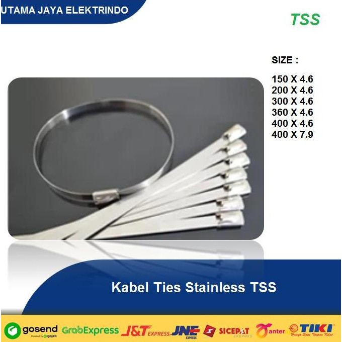 

Kabel Ties Stainless / Kabel Tis Stenlis Tss 1 Pack 100 Pcs Co