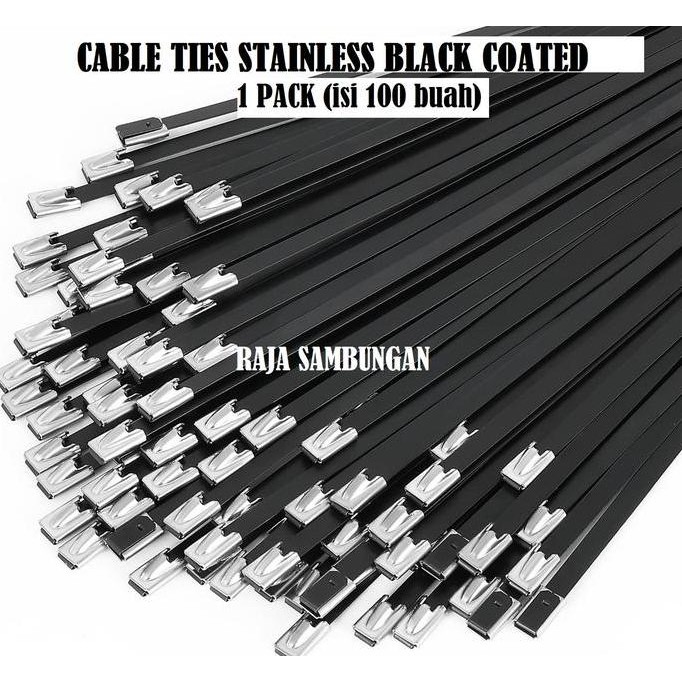 

Perpack Kabel Tis Stainless Black Coated 4.6 X 400 Mm Ties Anti Karat Co