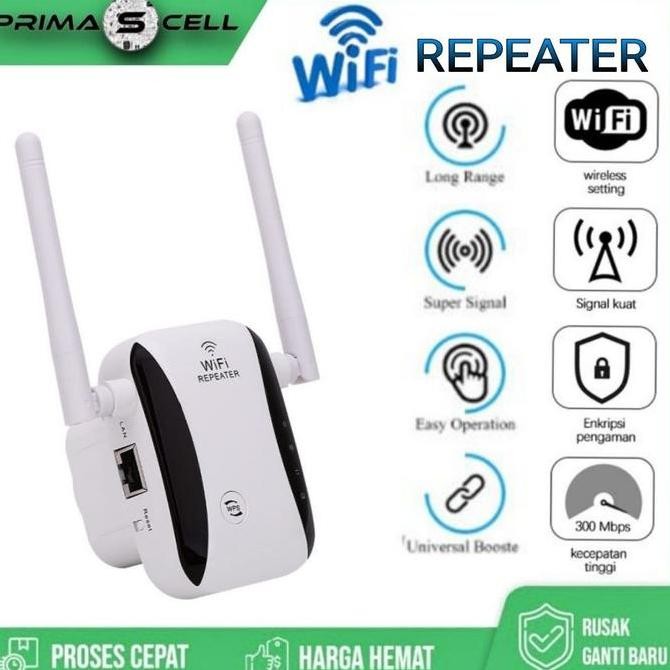 Wifi Repeater 300Mbps Penguat Sinyal 2 Antena Stx Wireless Wifi Signal New Stok