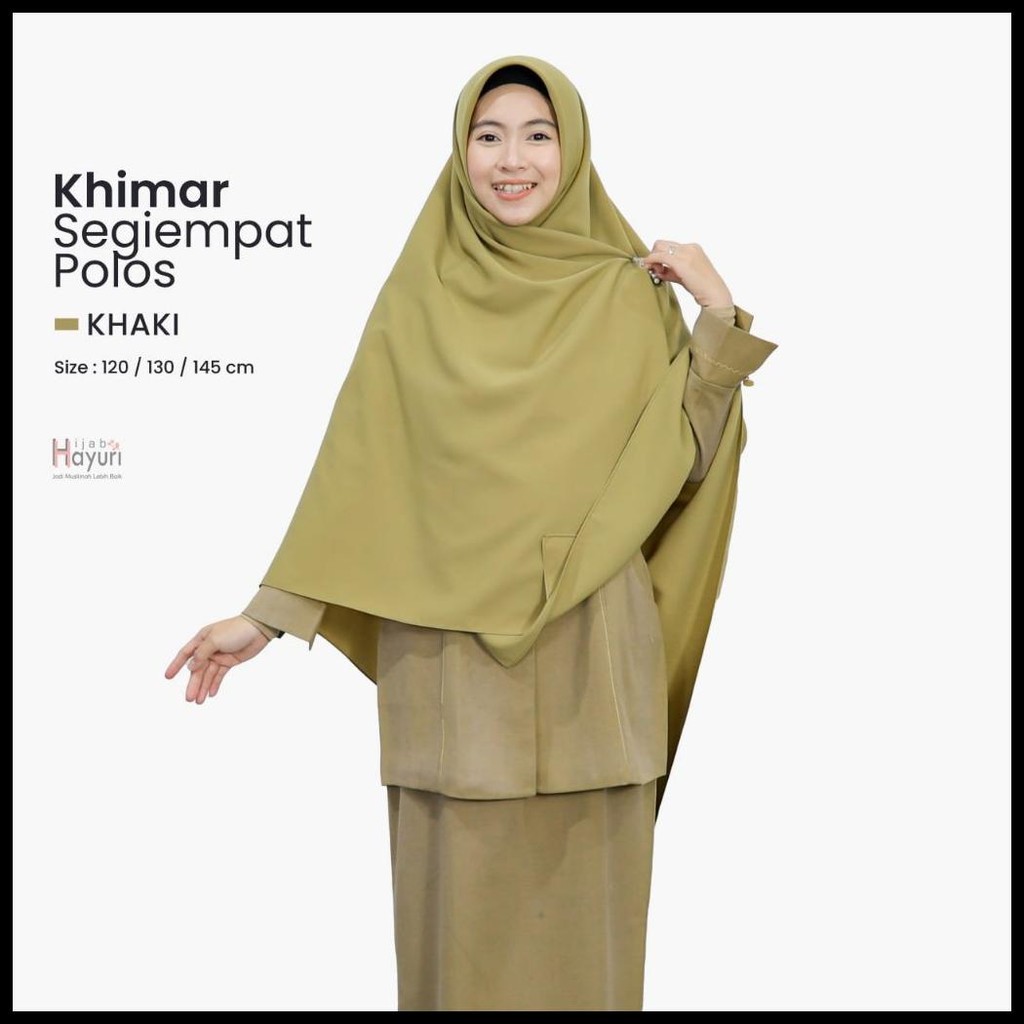 JILBAB KHIMAR SYAR'I PNS / HIJAB HARIAN DINAS ASN / JILBAB KHAKI MUDA PNS BY HIJAB HAYURI