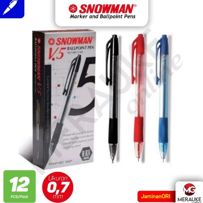 

Ballpoint Snowman V-5 0.7 H/M/B 12 Pcs