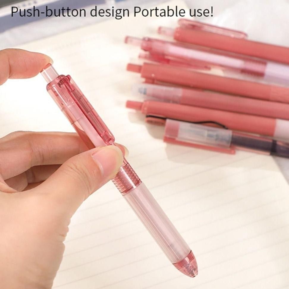 

7 PCS Pulpen Set Gel Hitam 0.5mm Mekanik Aesthetic/ Termasuk Highlighter Pulpen Unik Alat Tulis Unik Pen Cetek
