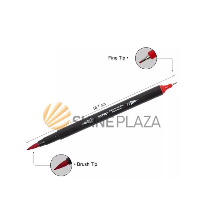 

Color Brush Pen Joyko 12 Colors CLP-13 Pena Spidol Kuas Warna Murah
