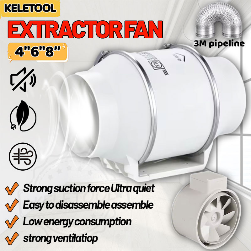 4 "6" 8 "Kipas Angin Buang Diam Ekstraktor exhaust fan kamar mandi hexos kamar mandi kipas hexos din