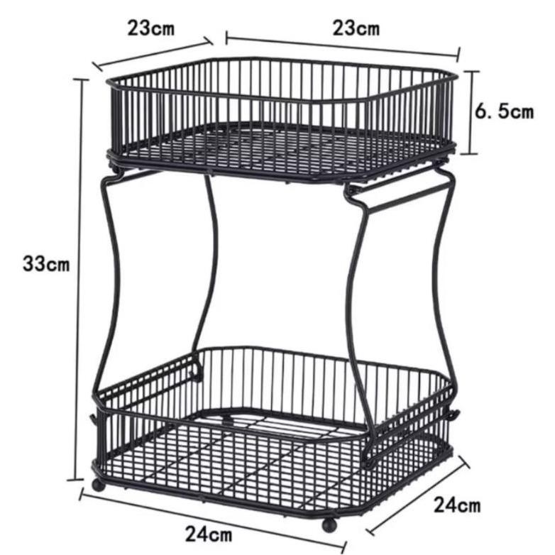 promo spesial tray RAK BUAH 2 SUSUN/KERANJANG SERBA GUNA/BAHAN BESI KUAT