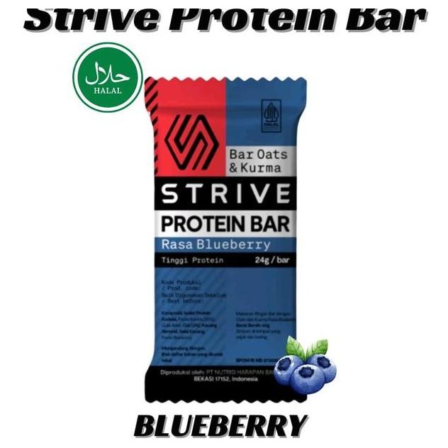 

Strive Protein Bar Muscle Recovery Meal Cemilan Olahraga 1Box Isi 5Bar
