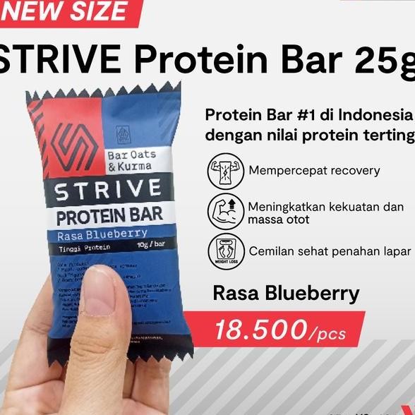 

Strive Protein Bar Mini Size 25Gr 1 Box Isi 5Pcs