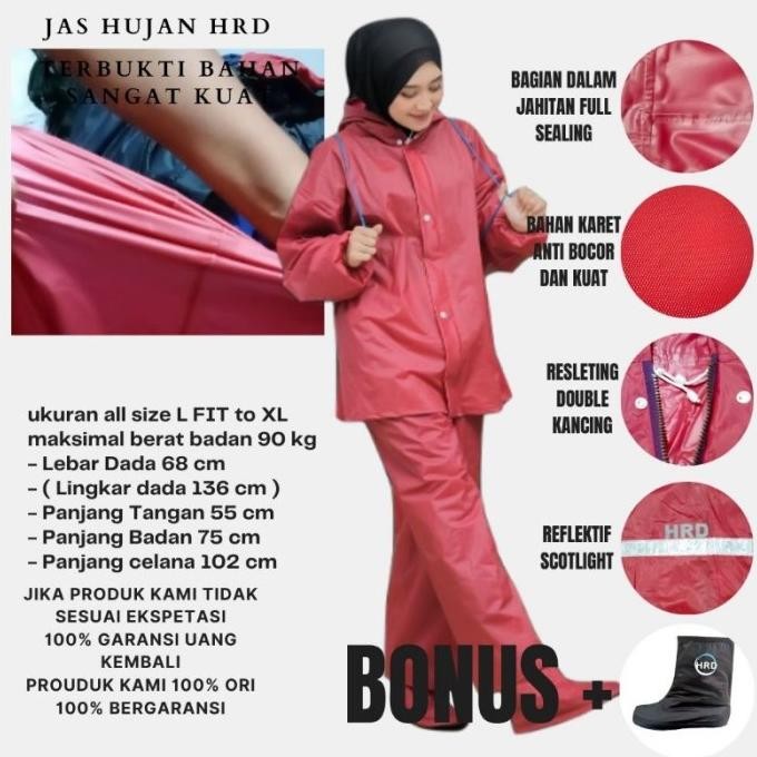 [Allthebest] Promo Jas Hujan Pria Wanita Hrd Lengkap Jas Sepatu