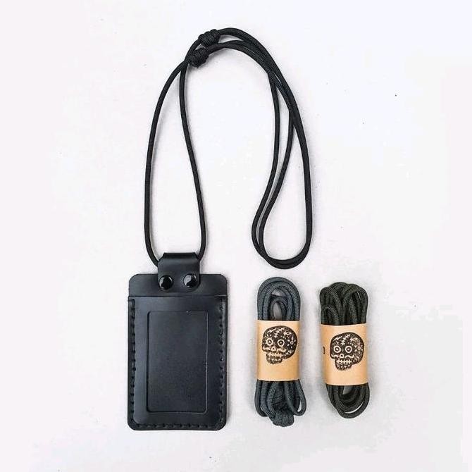 

Warden - Bds Leather Id Card Holder Triple Lanyard Co