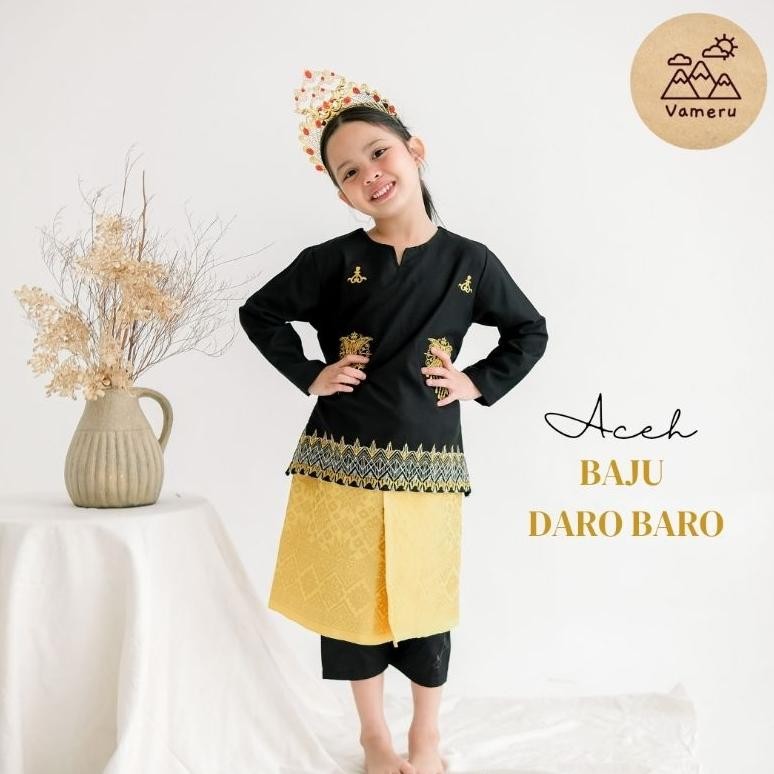 BAJU ADAT ANAK ACEH PEREMPUAN DARO BARO ACEH AST