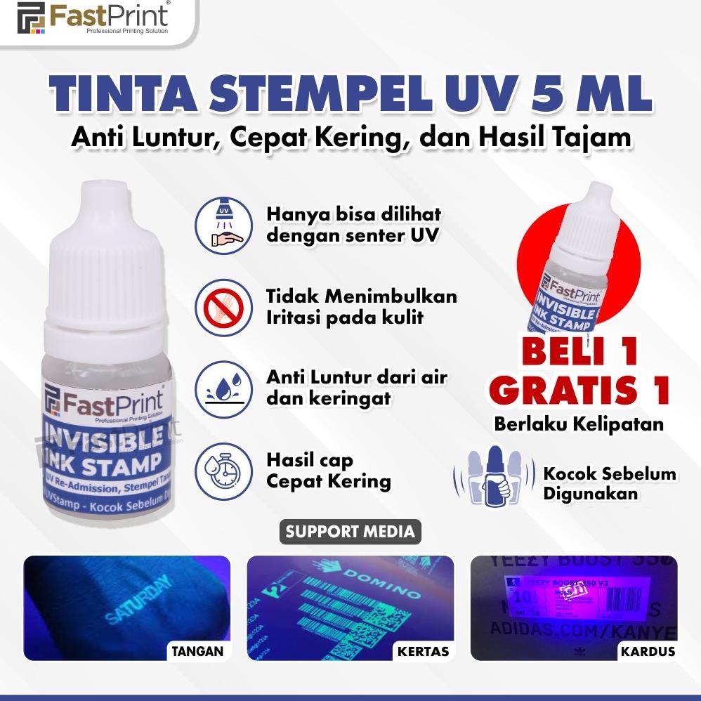 

Tinta Stempel UV Tinta Tangan Invisible Ink 5ML 5 ML