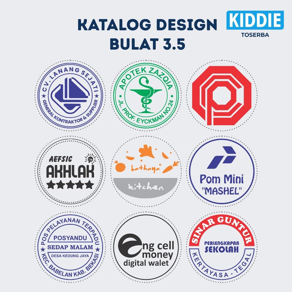 

Stempel Custom Otomatis Bulat 3,5 CM - Stempel Flash - Free Custom Design