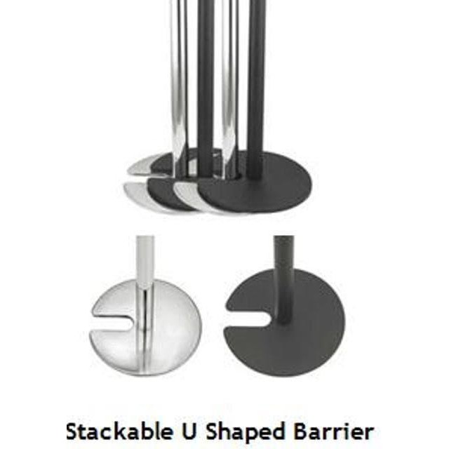 

Tiang Antrian Tiang Pembatas Hitam Pita Hitam Tatakan U-Shape Original Dan Terpercaya