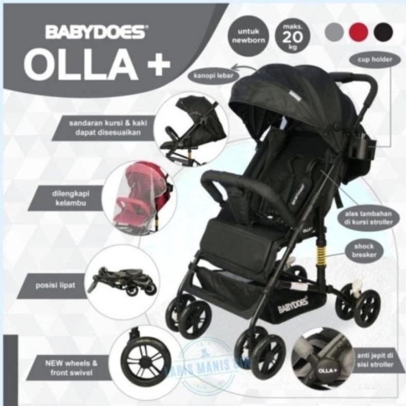 Babydoes Stroller Olla+ / Kereta Dorong Bayi | Stroller Olla | Stroller Bayi AST