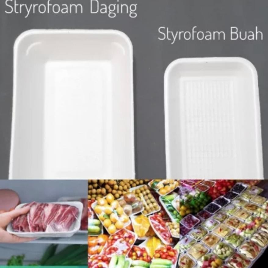 FOAM TRAY TR-1 STYROFOAM TRAY BUAH TR 1 / TR1- 250 PCS