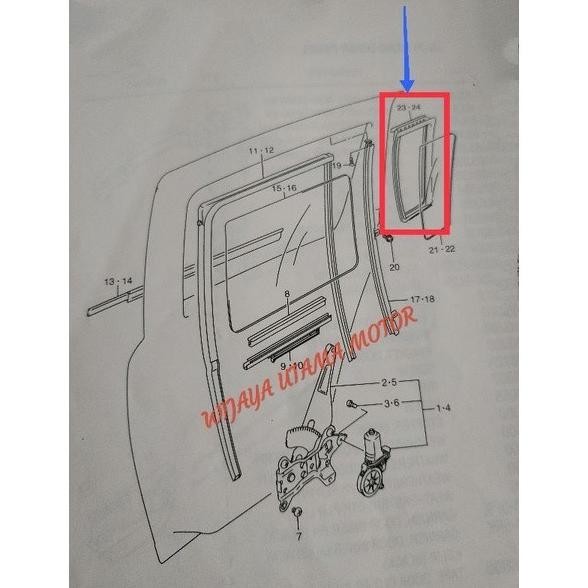 karet kaca Mati suzuki swift old orinal