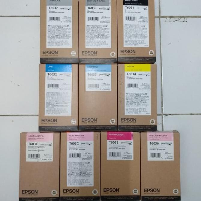 Epson Tinta T6031 Exp 2023 Photo Black Stylus Pro 7800/9800/7880/9880 New Stok