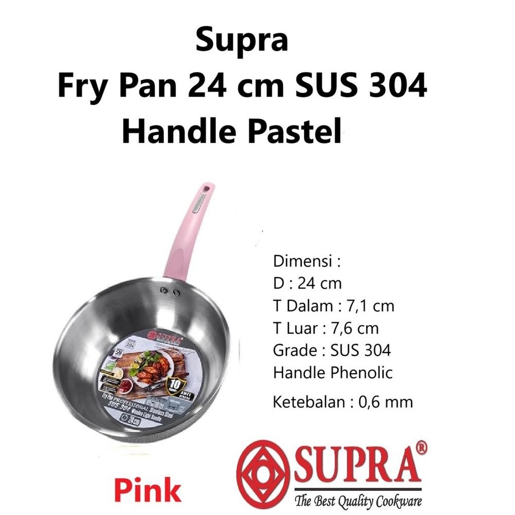 Supra Fry Pan Stainless Pastel Anti Lengket